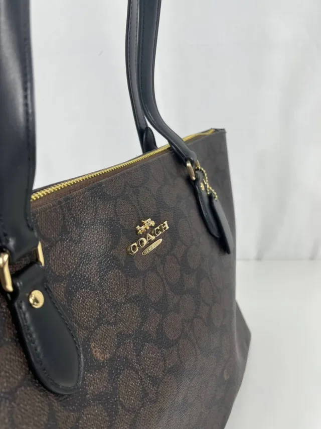 Bolso Tote Coach Marrón y Negro