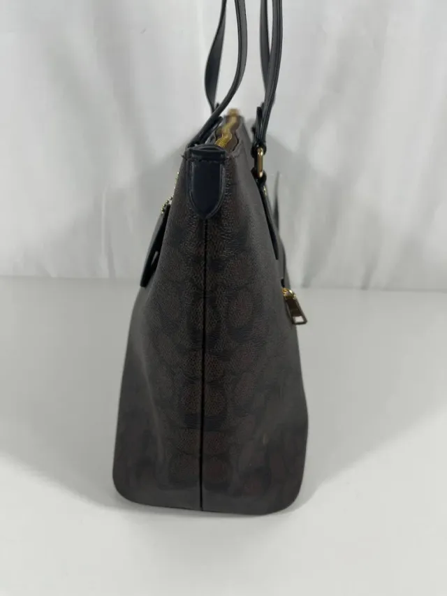 Bolso Tote Coach Marrón y Negro