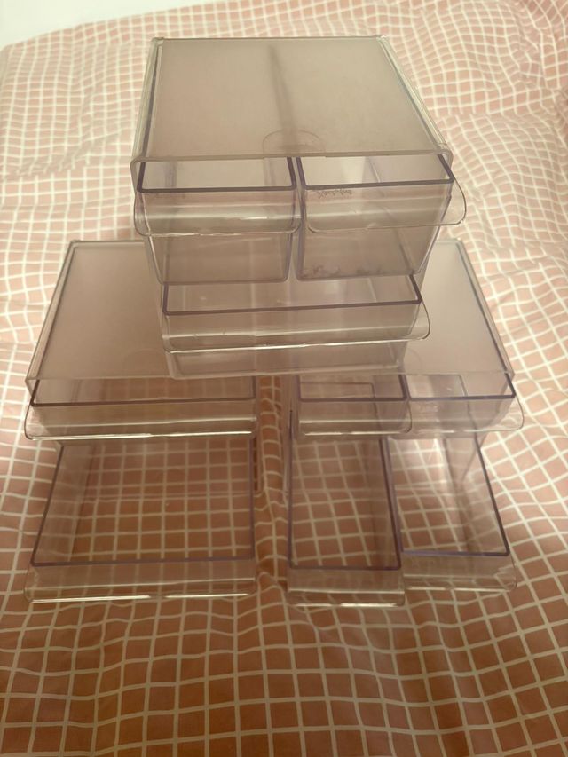 Cajas organizadoras de plástico transparente