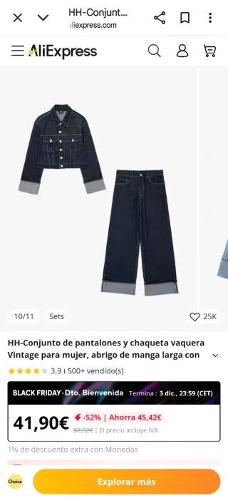 Conjunto replica Zara Vaquero Azul