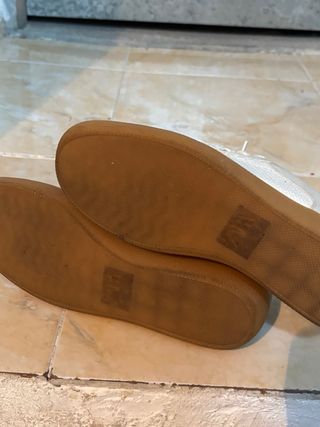 Zapatillas Zara Talla 37 Beige y Azul
