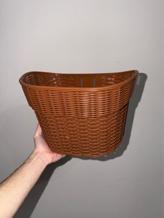 Cestino per bici marrone