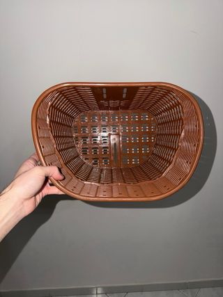 Cestino per bici marrone