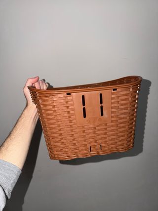 Cestino per bici marrone