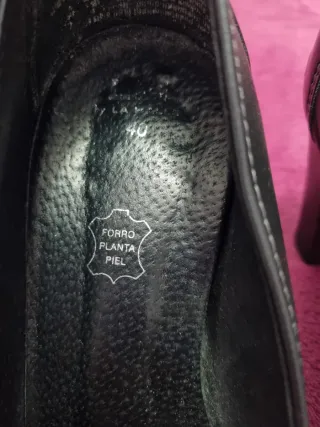 Zapatos de salón piel negros Talla 40