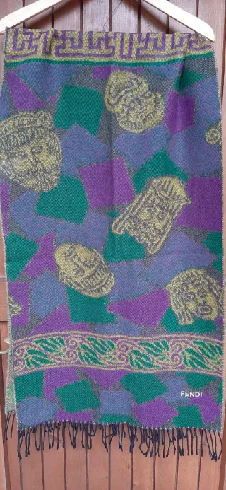 Sciarpa Fendi Vintage Teste Romane