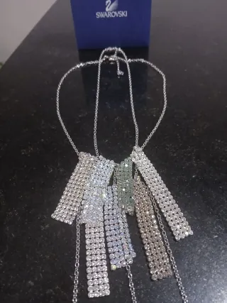 Collar Swarovski Multicolor y Plateado