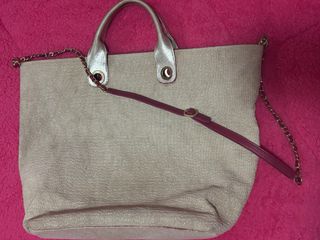 Bolso Chanel Grande Beige y Dorado