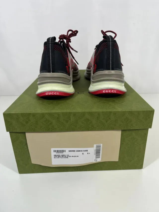 Zapatillas Gucci Run Negras y Rojas