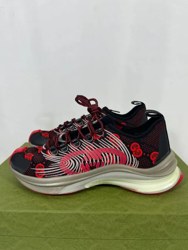 Zapatillas Gucci Run Negras y Rojas