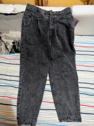 Pantalón mujer gris tipo balloon