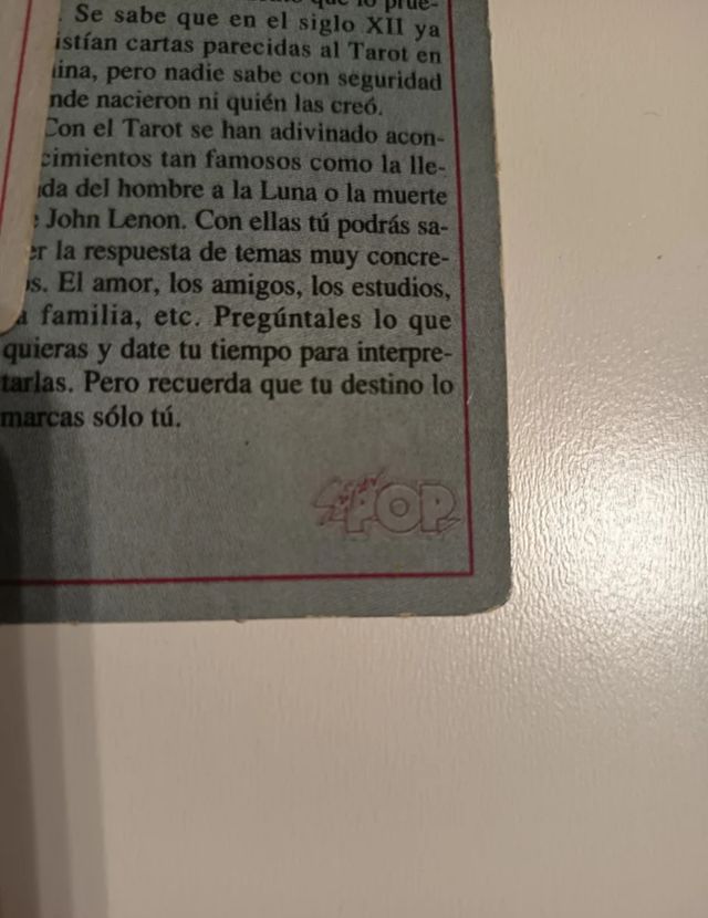 Carte Tarot Lee Tu Destino Vintage Super Pop