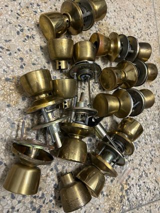 Manillas Pomos  Dorado Redondos Bola retro vintag