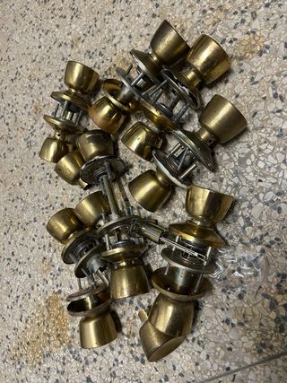 Manillas Pomos  Dorado Redondos Bola retro vintag