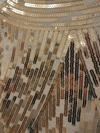 Chaqueta corta lentejuelas doradas XS