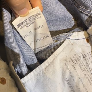 Jeans Levi’s 501 men Originali Light Blue W33 L34