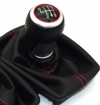 Pomo palanca cambios AUDI A4 8E B6 B7 6 vel. rojo