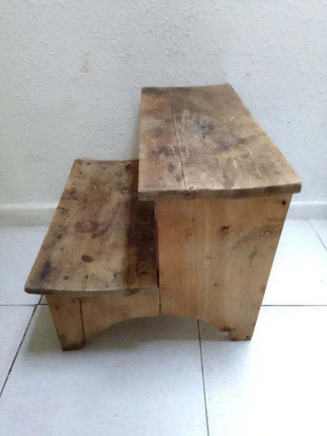 Escalera Taburete Industrial Antigua