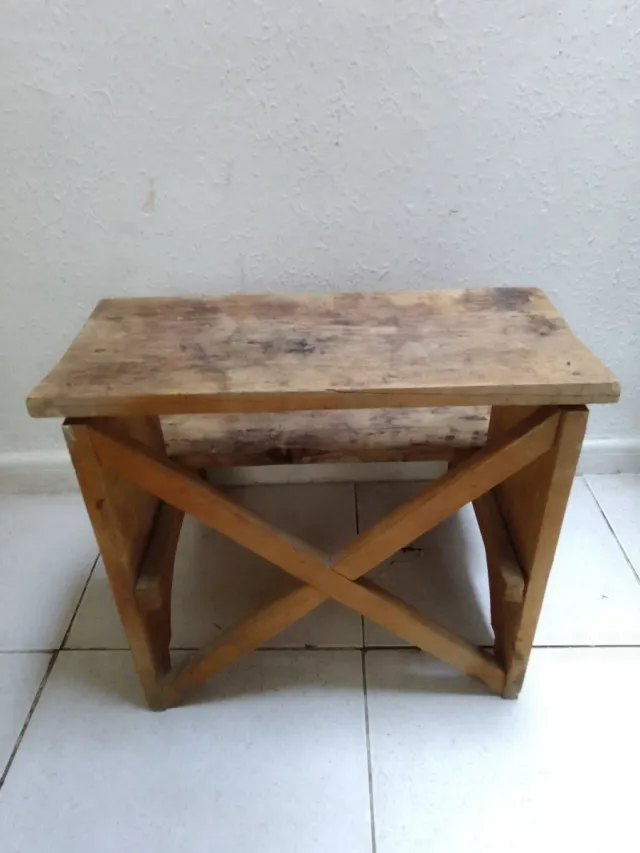 Escalera Taburete Industrial Antigua