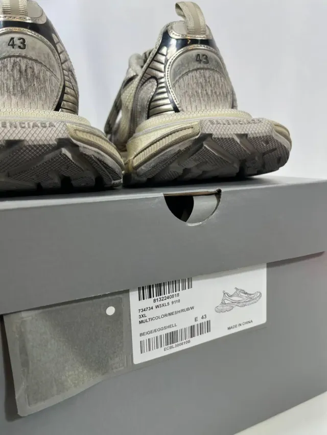 Zapatillas Balenciaga 3XL Plata y Blanco