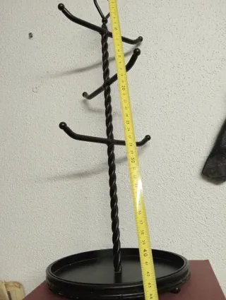 Colgador hierro forjado utensilios chimenea