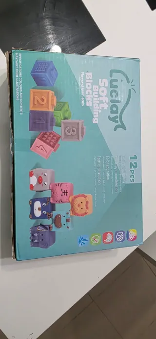 Juguetes Luclay Bebé Bloques Construcción con caja