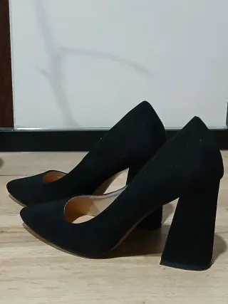 Zapatos tacón ancho negros T37