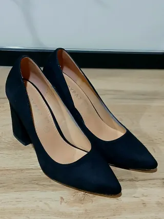 Zapatos tacón ancho negros T37