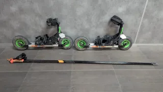 Patines Cross estilo Esquí Todo Terreno y bastones