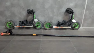 Patines Cross estilo Esquí Todo Terreno y bastones