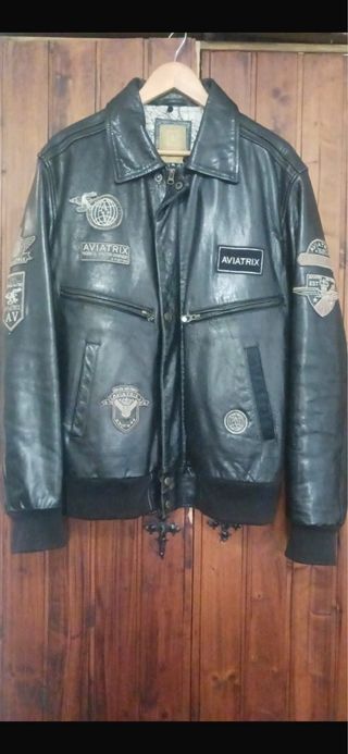 Chaqueta de cuero Aviatrix Talla L