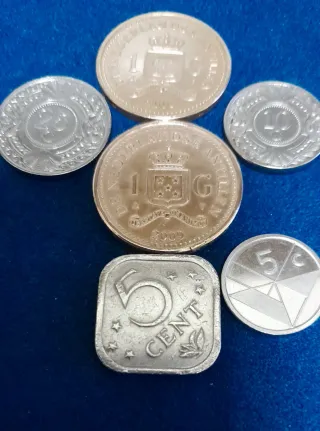 Monete Antille Olandesi Fiorini e Cents