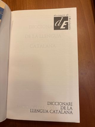 diccionari de la llengua Catalana.