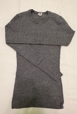 ARKET Jersey Lana Merino Canalé Gris XS COMO NUEVO