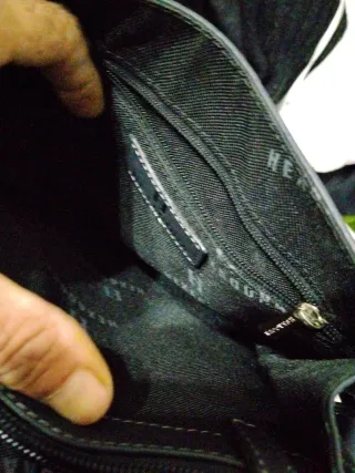 Bolso piel bandolera Hexagona negro