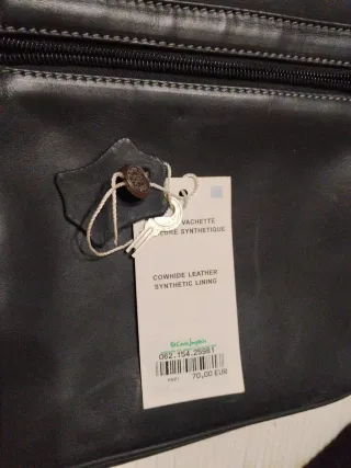 Bolso piel bandolera Hexagona negro