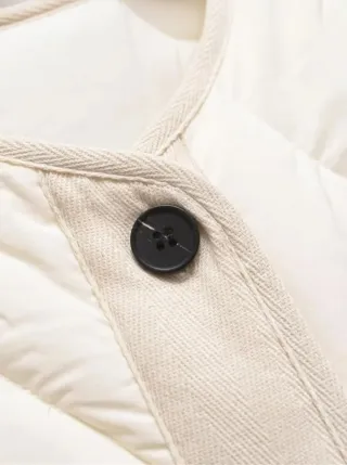 Chaqueta acolchada vintage beige Talla L