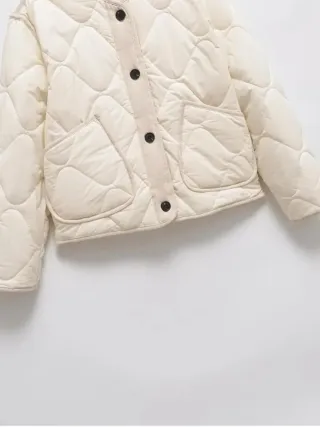 Chaqueta acolchada vintage beige Talla L