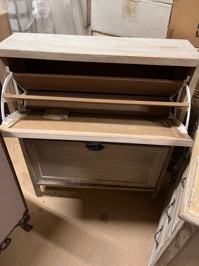 Zapatero de madera 2 cajones