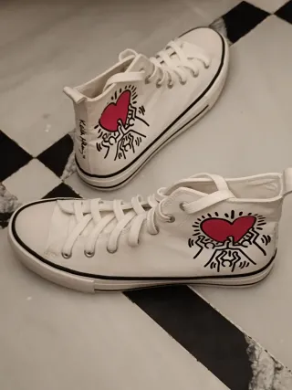 Zapatillas Blancas Keith Haring Talla 38