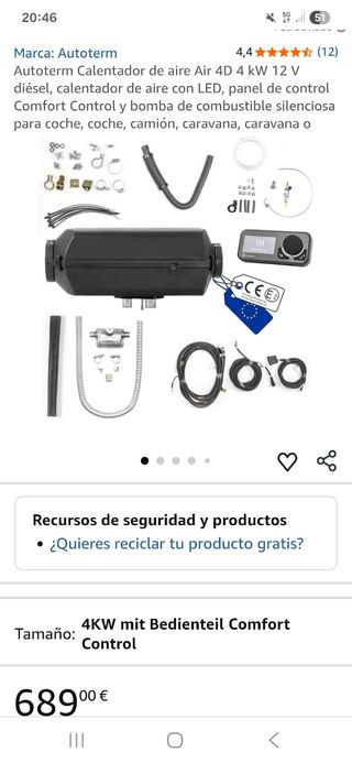 Calefacción Autoterm 4kW 12V Diesel