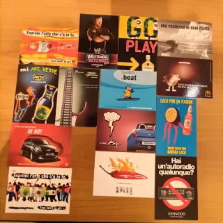 Cartoline pubblicitarie vintage / marche