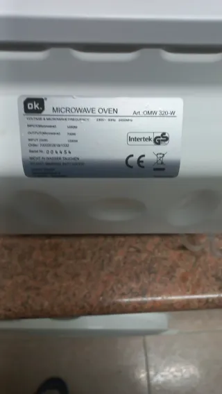 Microondas OK. CON GRILL.