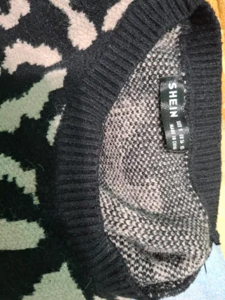 Chaleco de punto estampado leopardo