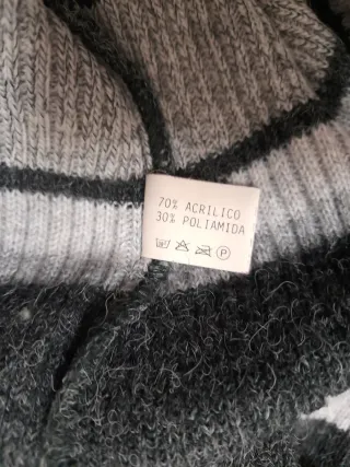 Jersey de punto rayas tonos grises