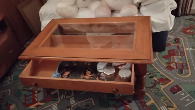 Mesa centro madera y cristal