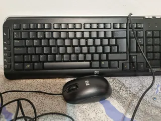 Teclado y Ratón HP Negro. Cable