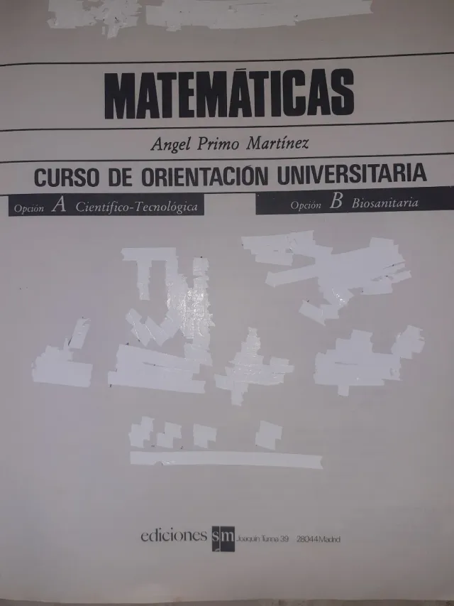 Matemáticas Curso de Orientación Universitaria