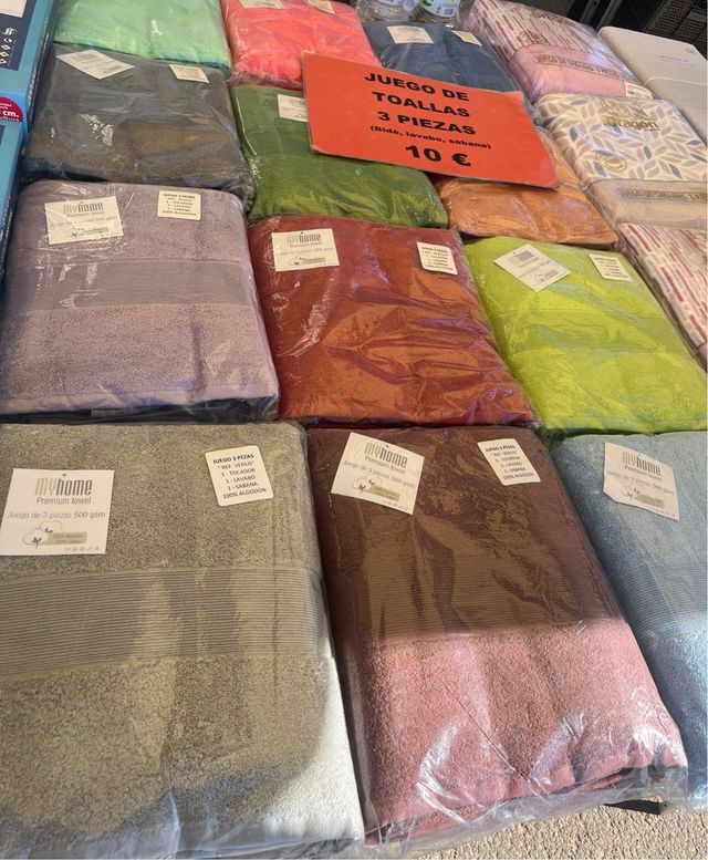 Set di Asciugamani in Cotone 3 Pezzi