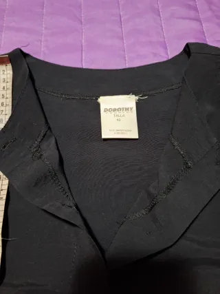 Blusa T.42 Algodón/Viscosa Negra